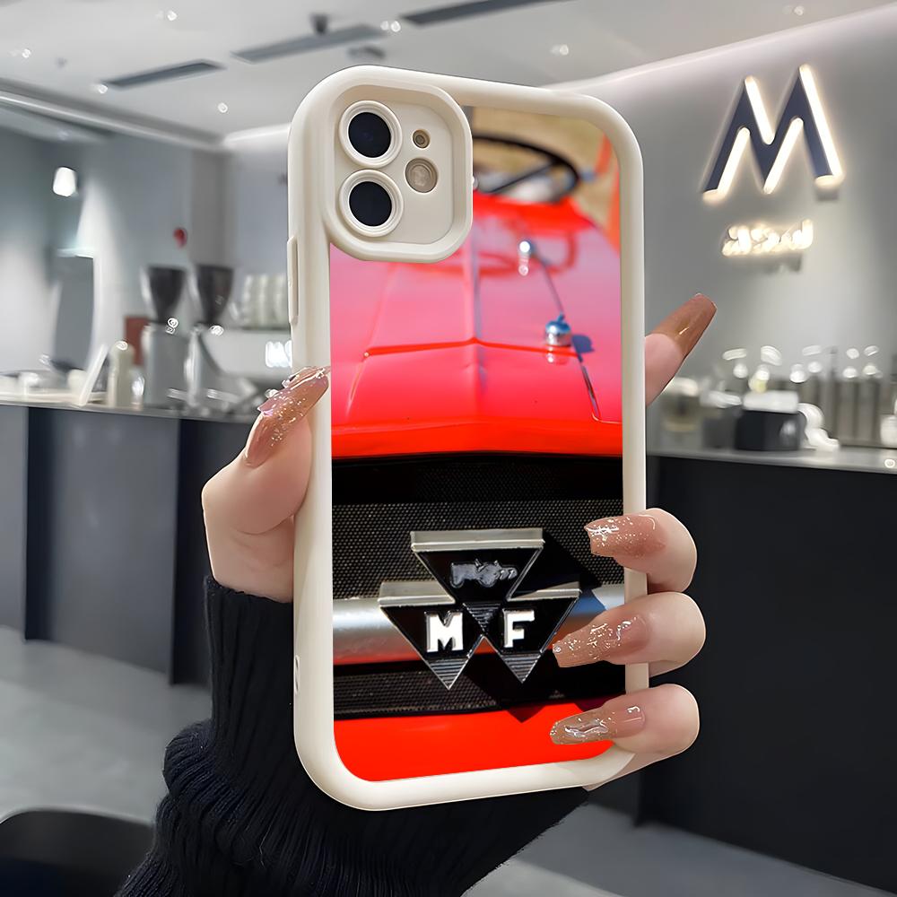 Чехол для телефона Massey Ferguson для IPhone Air 17 Pro Max 16 E 15 14 Pro Max 13 12 11 Mini Plus Мягкий силиконовый Белый чехол