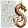 Dragon Silicone Mold Chinese Zodiac Dragon Fondant Molds Cake Decorating Tools Cupcake Topper Candy Sugar Craft Gum Paste Polymer Clay