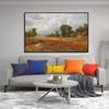 Field of Poppies by Alois Arnegger, Classical Famous Painting Landscape Poster Prints On Canvas Wall Art Pictures Home Decor