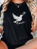Dove with Olive Branch Peace Graphic T-shirt