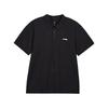 Letter Logo Printed Loose Comfortable Casual Early Spring Short Sleeve Polo Shirt Unisex Polo Shirts Black APLV605-2