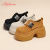 Fashion Aphixta 8cm Chunky Heel Women Ankle Boots Metal Decoration Hook Loop Woman High Heel Pumps Platform Height Increasing Footwear