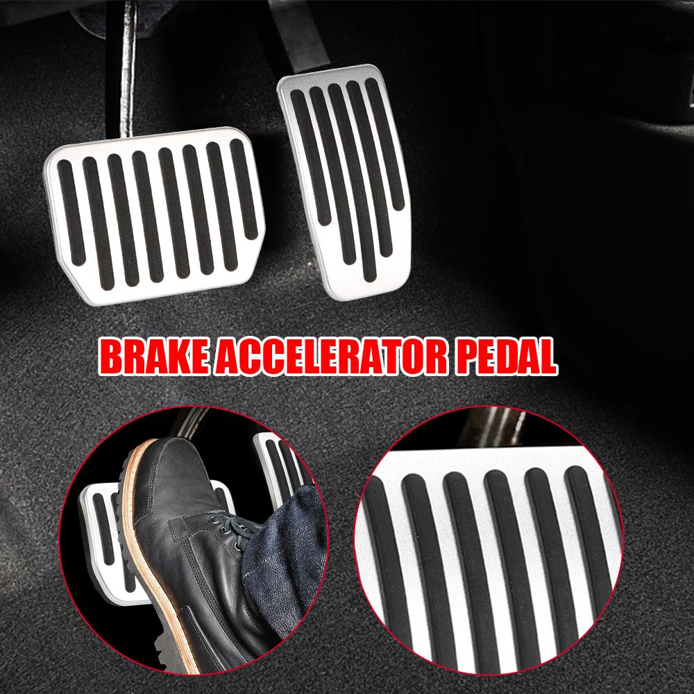 Для Tesla Model 3Y Детали интерьера из алюминиевого сплава Педаль тормоза и газа Накладки на педали автомобиля 2 шт./компл. Педаль тормоза, газа и отдыха