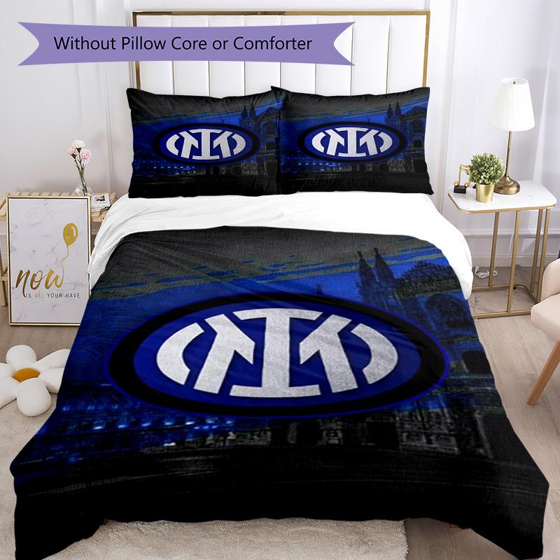 Inter Milan Bedding Set Breathable Duvet Cover With Pillowcases Home Decoration Birthday Gift