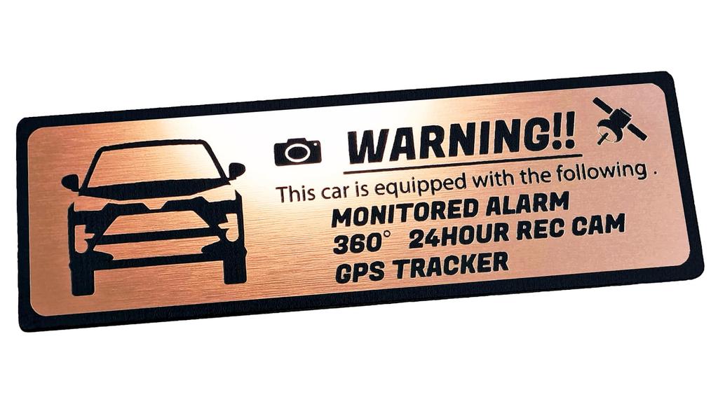 RAIZE Security Car Luxury Car GPS Pink Gold Sticker, Security, VIP, 24-Hour Surveillance, Tracker, Anti-Theft,