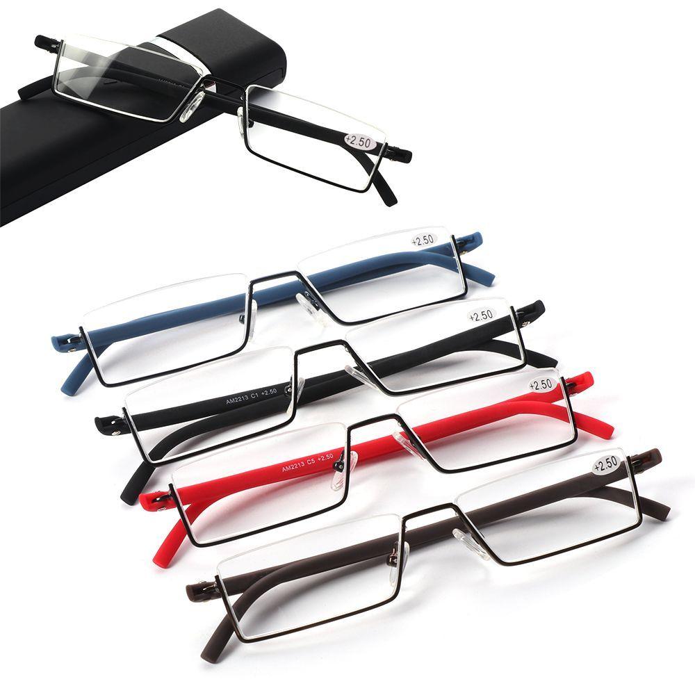 Vision Care TR90 Ultralight Reading Glasses Semi Rimless Reader Eyeglasses Half Frame