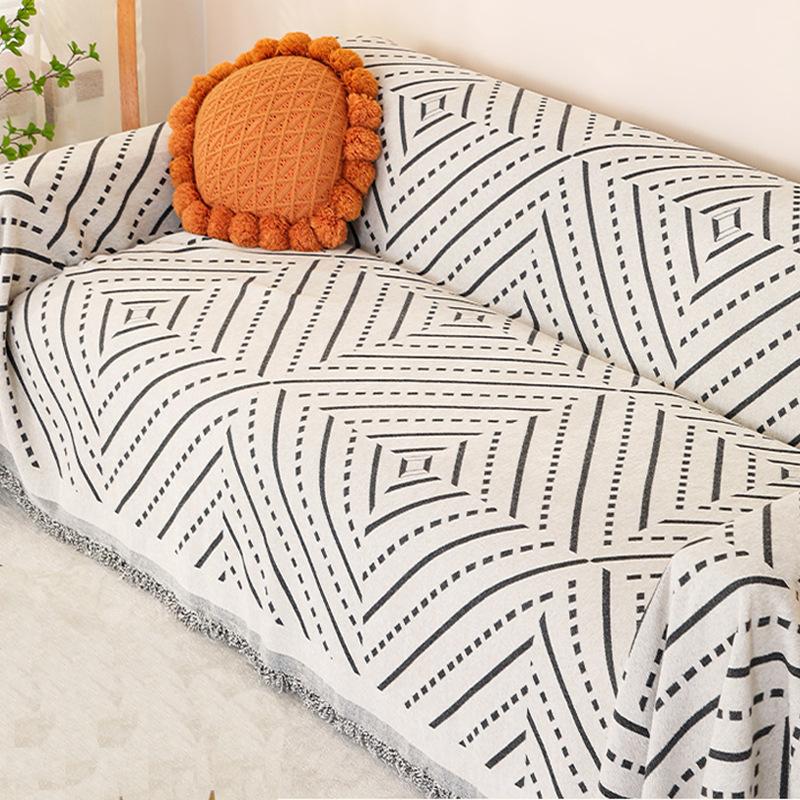 Двустороннее шенилловое универсальное диванное полотенце на все четыре сезона Pujiang в простом Ins-стиле, диванная подушка, универсальный чехол на диван с полным покрытием