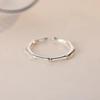 925 Silver Plated Bamboo Design Women's Ring - High-End Luxury Open Tail Ring for Index Finger