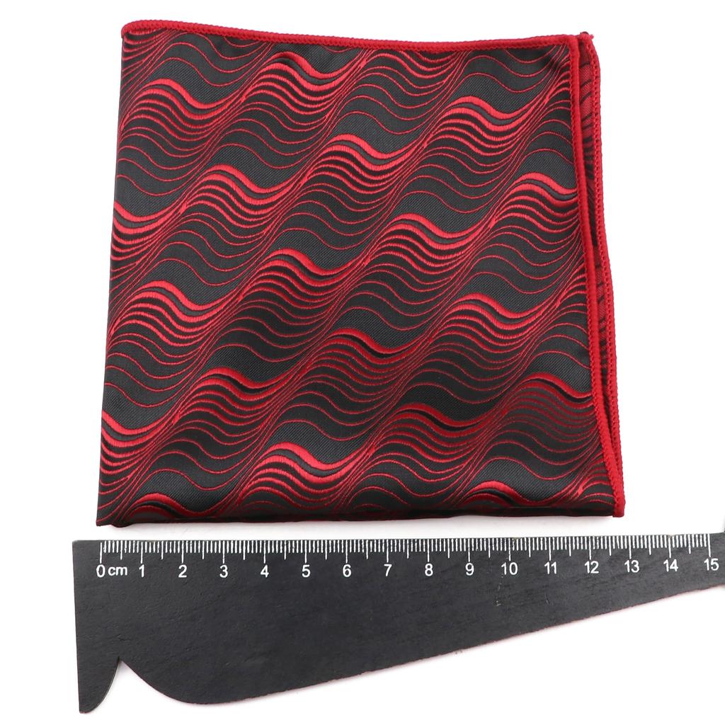 High Quality Men Handkerchief Red Blue Rose Floral Constellation Designed Wave Lines 26cm Width Tuxedo Suit Shirt Pocket Square