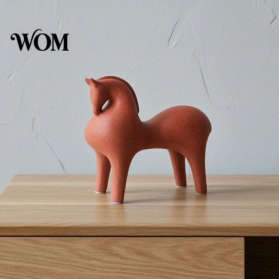 Decorative Horse for Living Room Ceramic Abstract Figurine, Modern Statue Home Office Contemporary Animal Decor Decor, Artistic Sculpture Ornament