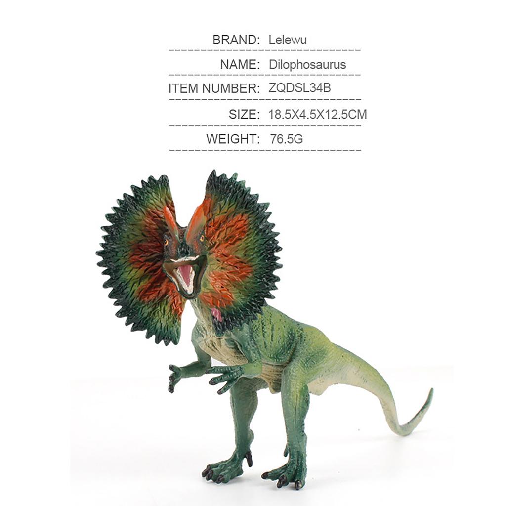 (Precious memory)Realistic Dinosaur Model Lifelike Dilophosaurus Dinosaurs Figure Playset Gift