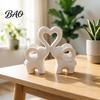 Car Dashboard Elephant Decor Love Statue, Cute Figurine Living Room Decor, Brings Small Wedding Gift Good Luck, Heart Elephants Decorations
