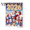 Christmas Advent Calendar 2026, Snowman 24 Day Countdown Box with Acrylic Hanging Holiday Pendants, Festive Tree Decor, Gift for Kids Girls