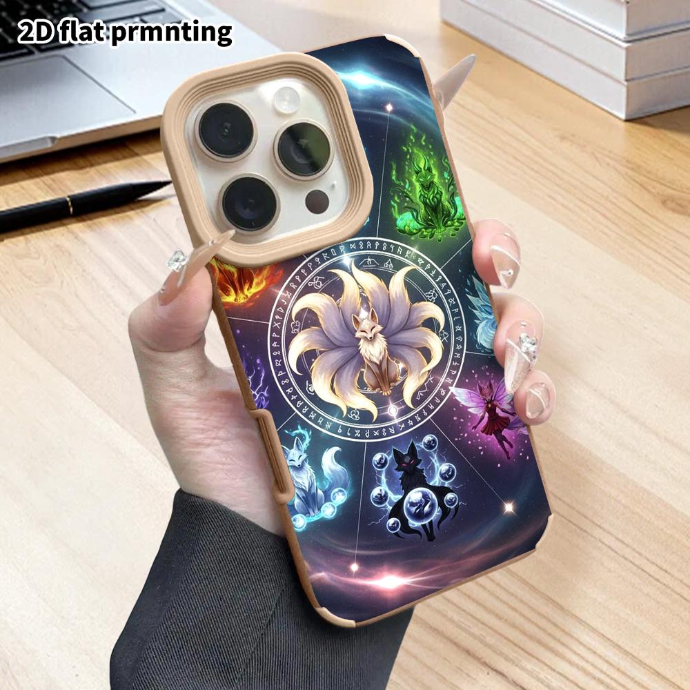 Phone Case: 2D flat lambskin suitable for iPhone 18, 17, 16, 15, 14, 13 Pro protective cases, fantasy mythology, Christmas and Halloween gifts
