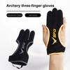 Archery Finger Tab Glove Faux Leather Three Finger Protector Hand Guard