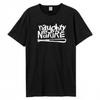 Усиленная унисекс футболка для взрослых с белым логотипом Naughty By Nature