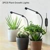 48LEDs Grow Lights for Indoor Plants 6000K Full Spectrum Ground Plug Grow Light with Gooseneck With 5 Level Dimmable & Auto Timer for Small and Indoor