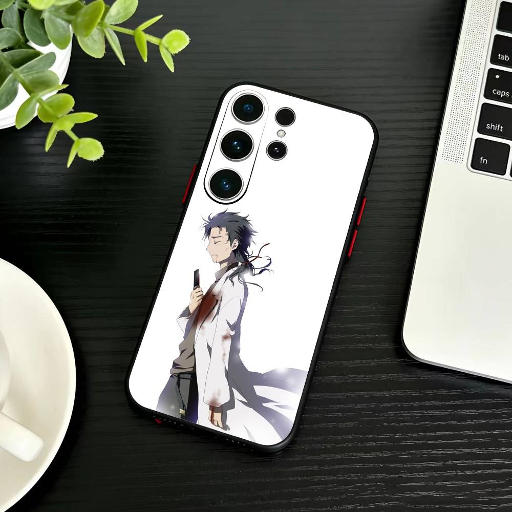 Чехол для телефона T-Rintaro Okabe STEINS DATE Для Samsung S26,S25,S24,S23,S22,S21,S20,Plus,Fe,Lite,Другие Черный Чехол