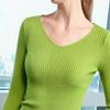 V-neck Sweater for Women's New Autumn and Winter Thin Sweater Fashionable Inside and Slim Outside To Wear Base Shirt