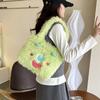 Новая милая плюшевая сумка-монстрик, девичья сумка через плечо, большая вместимость, мультяшная студенческая сумка, сумка-мессенджер
