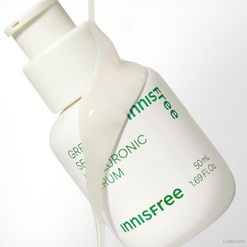 Innisfree Green Tea Seed Hyaluronic Serum 50ml + Cream 50ml Set (+Free gift)