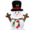 Снеговик Рождественское уличное украшение со светодиодной подсветкой 5 футов Гигантское Рождественское украшение для праздничного сада и двора
