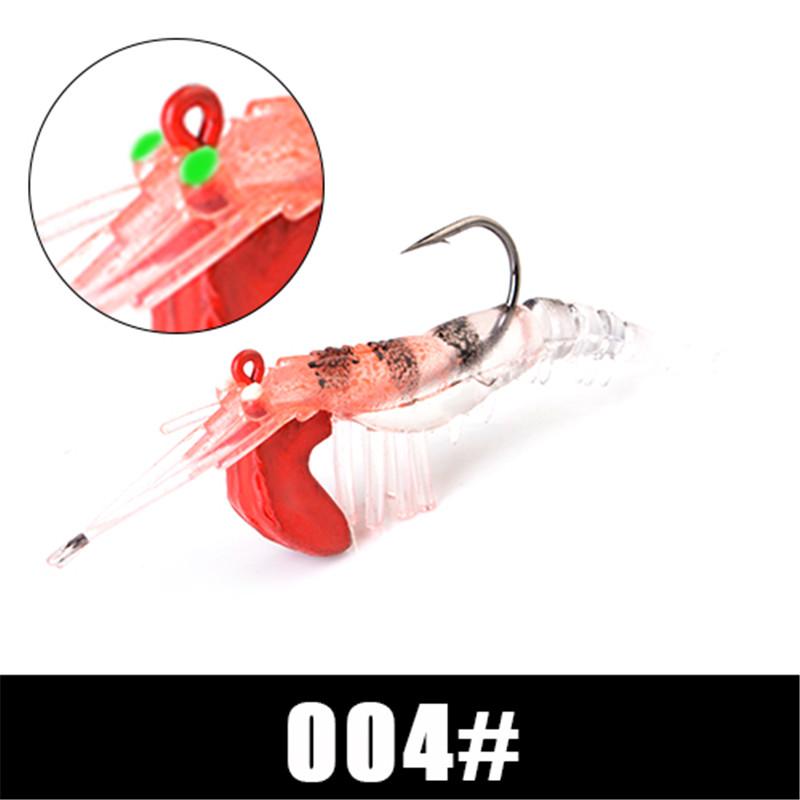 FTK Светящаяся искусственная силиконовая приманка для креветок, имитация мягких креветок с крючком, карповый рокер, рыболовные снасти/приманка/морские аксессуары