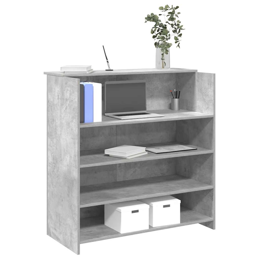 Reception Desk Concrete Grey 100 x 50 x 103.5 cm Particleboard