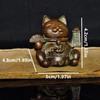 Lucky Cat Декоративные фигурки Украшение для автомобиля Ретро Мини Кот Металлическая фигурка Металлические украшения Аксессуары Миниатюры