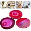 Polished Dyed Coaster Compact Stone Natural Agate Sliced Coaster Desktop Decor
