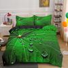Nature Tropical Green Leaves King Queen Bedding Set Rainforest Jungle Plant Duvet Cover 3D Botanical Polyester Comforter Cover