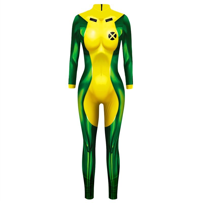 Изысканный женский комбинезон Мистик из Людей Икс с 3D-принтом, костюм для косплея