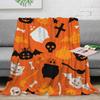 Halloween Evil Pumpkin Blanket Flannel Head Skull Hot Sale Blanket Wool Blanket Halloween