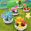 Pokemon Potted Bonsai Building Blocks Pikachu Charmander Squirtle Model Bricks Toys Creative Desktop Decoration Gifts For Kids