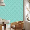 Geometric rhombus wallpaper mint and teal for living room and bedroom 50x1000