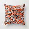 Car Sofa Cushion Cover Orange Geometric Pattern Print Square Pillowcase Home Decor