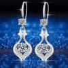 New Imitation S925 Silver Temperament Elegant Water Drop Mid-length Earrings Female Temperament Earrings