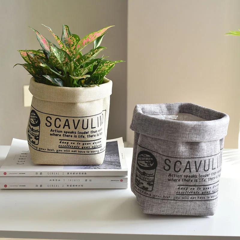 Nordic Cotton and Linen Art Storage Small Box Разное Разное Закуски Отделочные коробки Ткань Цветочные горшки Товары для дома и сада