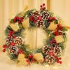 Christmas  Artificial Wreath Hanging Decor for Door Wall Window Xmas Tree Home Party Decoration Festive Garland Home Decor