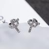 Niche Design Stud Earrings, High-End Temperament, Personalized Zircon Light Luxury, Small And Delicate Knotted Women'S Earrings