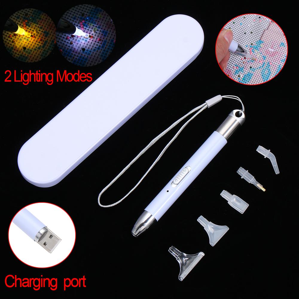 2 Light Modes Lighting Point Drill Pens Diamond Painting Pen Lighting Drill Pen LED Drill Pen