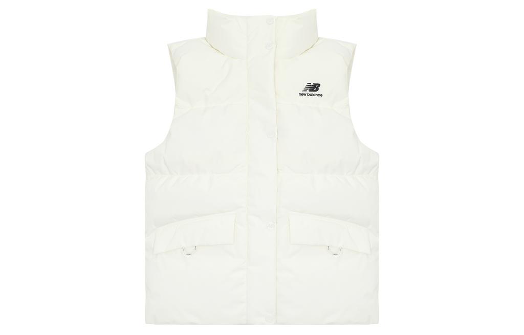 New Balance Down Vests Women's White Stand Collar Thickened Other 5JC44192-IV