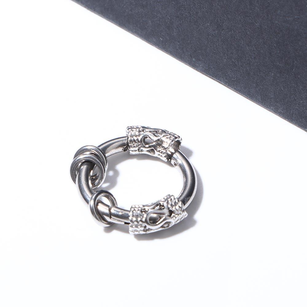 Hop Women Stainless Steel Korean Style Earrings Dragon pattern Circle Ear Studs Men Hoop Earrings
