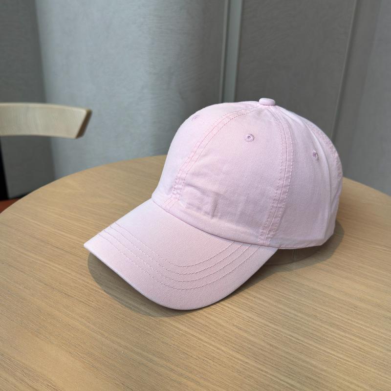 Macaron color light plate baseball cap men's and women's pure cotton breathable sunscreen sports big head circumference couple sunshade cap