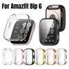 Мягкий бампер с защитой экрана для Amazfit Bip 6 bip6 bip 5 с гальваническим покрытием, полноразмерная накладка, аксессуары для умных часов