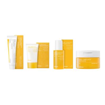 Средство для осветления темных пятен в порах 4 типа / крем, сыворотка, солнцезащитный крем, подушечки