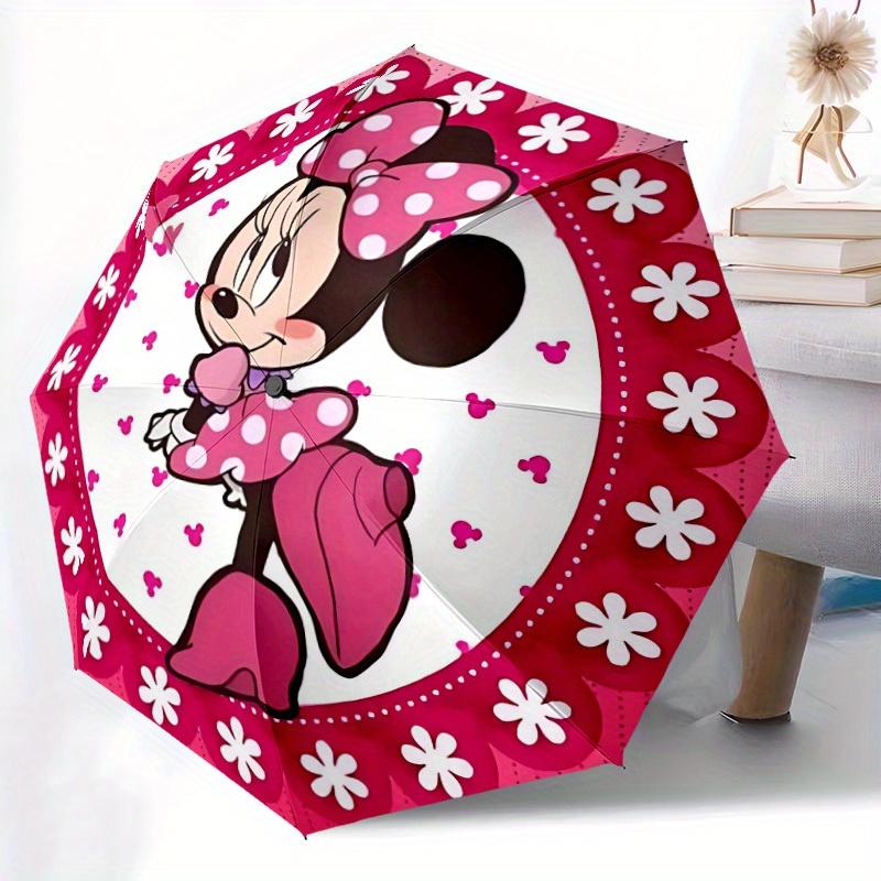 1pc Minnie Mouse Automatic Umbrella | Portable Foldable 8-Rib Manual Open, Casual Accessory, Durable Canopy yy250823088