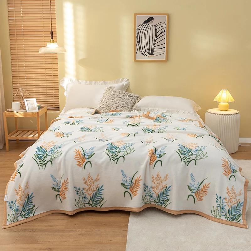 Белое цветочное одеяло, роскошное теплое, пушистое, мягкое, уютное фланелевое одеяло для дома, дивана, кресла, декоративное одеяло для спальни, кровати