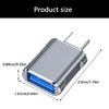 Универсальный OTG-адаптер-конвертер USB (мама) на Type-C (папа) для офиса и путешествий. Подключение USB-клавиатур, мышей, периферийных устройств.