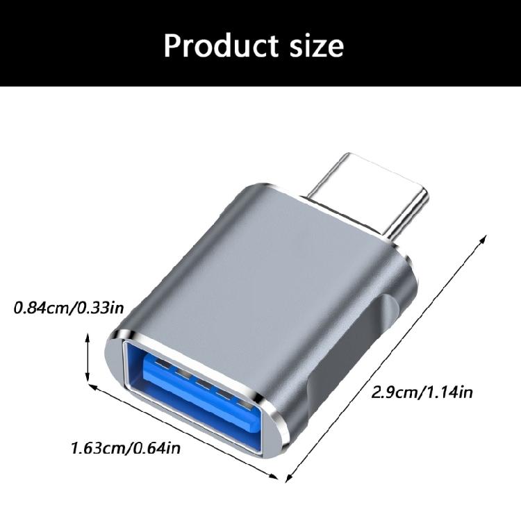 Универсальный OTG-адаптер-конвертер USB (мама) на Type-C (папа) для офиса и путешествий. Подключение USB-клавиатур, мышей, периферийных устройств.